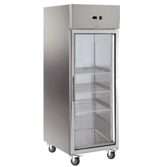 Armoire froide réfrigérée positive 650L GN2/1  -2ºC/+8ºC  Inox - 1 porte vitrée GN650TNG - L2G
