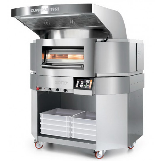 Four pizza électrique sole tournante Ø 140 cm GT140/1TS GIOTTO CUPPONE, hotte sur le dessus en option