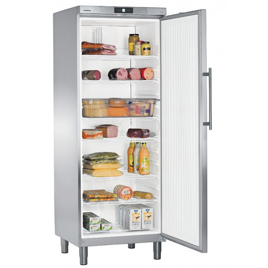 Armoire froide positive ventilée GN2/1 Inox extérieur Blanc intérieur 664L - GKV 7160 - LIEBHERR 127693
