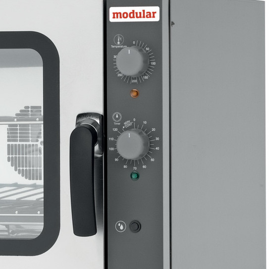 Détail panneau de commande électromécanique Four  à convection triphasé 6,3kW GEU411 MODULAR