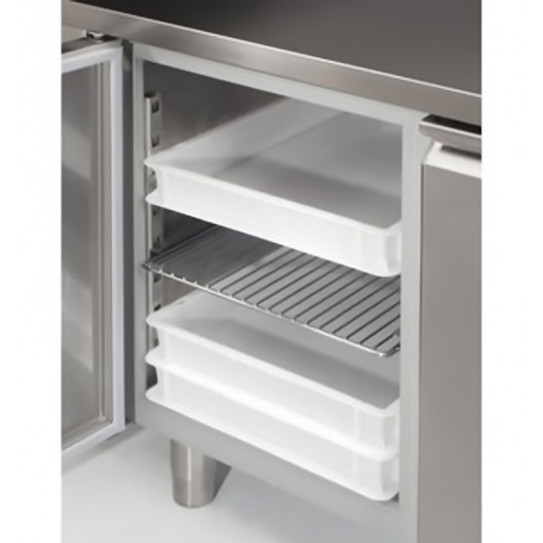 Table à pizza PZ3600TN-VRX380 détail avec bacs en option L2G BMP