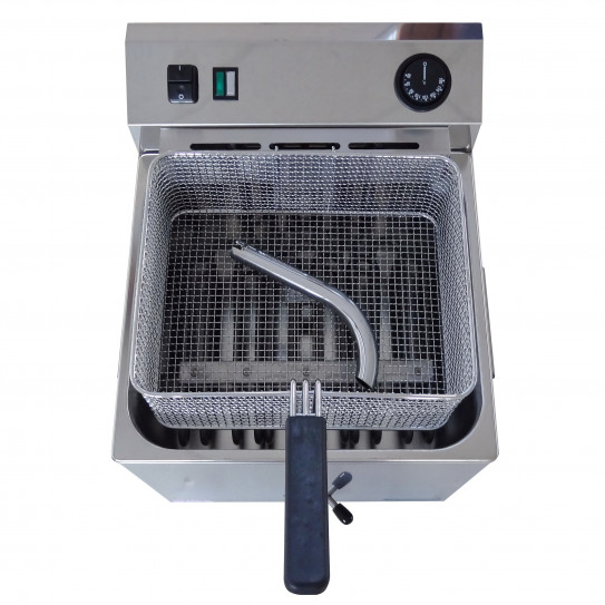 Friteuse électrique professionnelle 11L triphasée 8,1kW - Dim panier 300x245x120mm