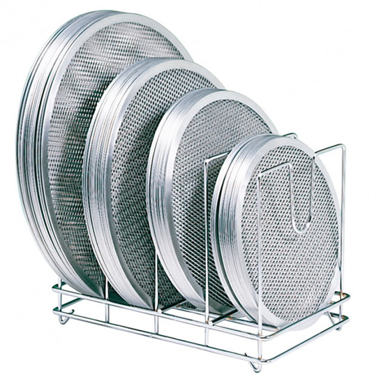 Rack porte grilles cercles à pizza horizontal 96 places en acier chromé AC-PRV GI-METAL