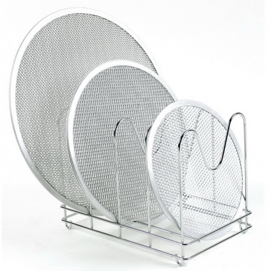 Pizza screen rack horizontal in chrome-plated steel for 96 screens AC-PRV GI-METAL