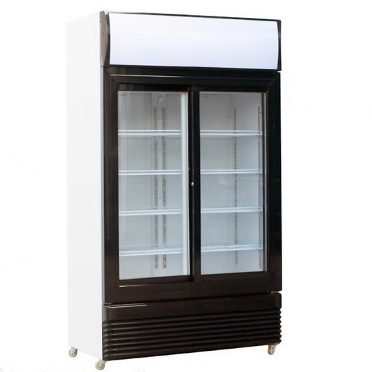 Vitrine réfrigérée à boissons 2 portes vitrées coulissantes 780L - 7455.1396
