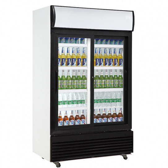Vitrine réfrigérée à boissons 2 portes vitrées coulissantes 780L - 7455.1396