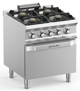 Fourneau gaz 4 feux vifs sur four électrique ventilé MBM Domina Pro 700 FB77FEVXS