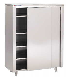 Armoire haute en inox à portes coulissantes 1500x600xH1800mm -T3AHC6150 Fabrinox