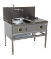 Wok réchaud super dragon 45 kW + 1 feu vif 7,5 kW