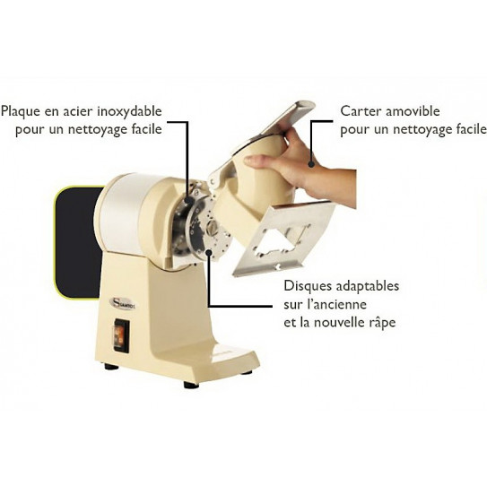 Râpe à fromage Santos n°2 détail démontage du carter