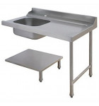 Table d'entrée à droite 1500 mm pour lave-vaisselle à capot avec bac de prélavage - AAL0123 MBM
