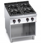 Fourneau Gaz 4 feux vifs : 1x3,5kW + 1x7kW + 2x12kW MAXIMA 900 G9F4M BERTO'S 20702500