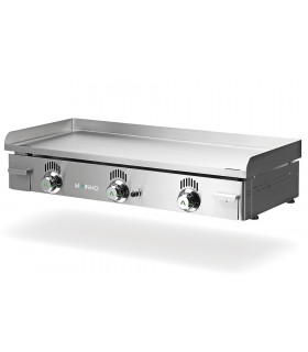 Plancha 100 cm gaz plaque en acier rectifié lisse épaisseur 12 mm 14,9 kW - NS-100 MAINHO