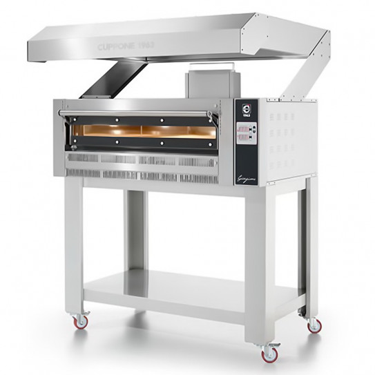 Four pizza gaz CUPPONE  6 pizzas Ø 35 cm 18,5kW - Support et hotte en option - GR635L/1 CUPPONE