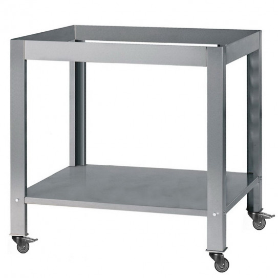 Support inox sur roulettes de four pizza ANTARES M6 ou E6 GAM AFOPIED6 ROUES