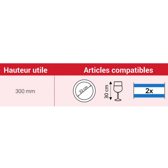 Lave-verres professionnel UX-40D Sammic ULTRA avec Adoucisseur - Hauteur passage utile 300 mm