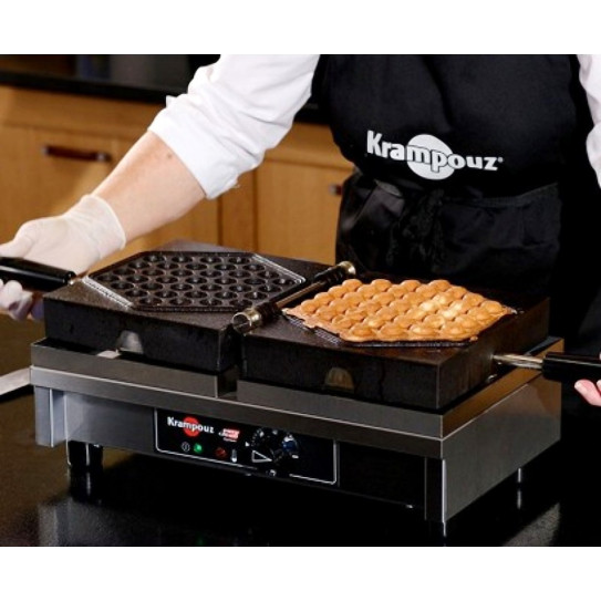 WECAUA Gaufrier Bubble 180° Egg Waffle Krampouz cuisson bubble crêpe