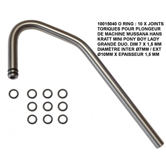 Lot de 10 x Joint torique plongeur 00011 pour Machine Chantilly Mussana  France 10015040 O-RING Hans Kratt