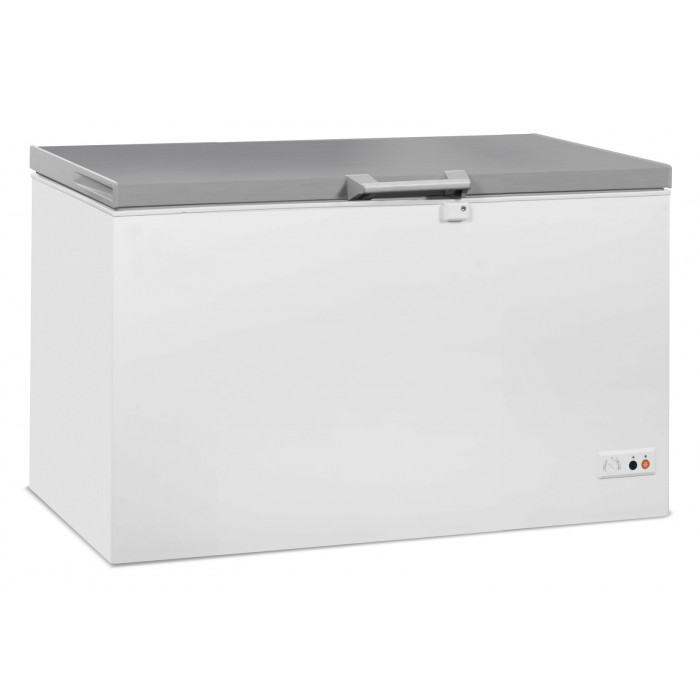 Congélateur bahut 407 L couvercle inox -18/-24°C