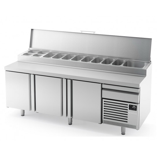 Meuble pizza L2300 x P800 3 portes - MPL2300 INFRICO