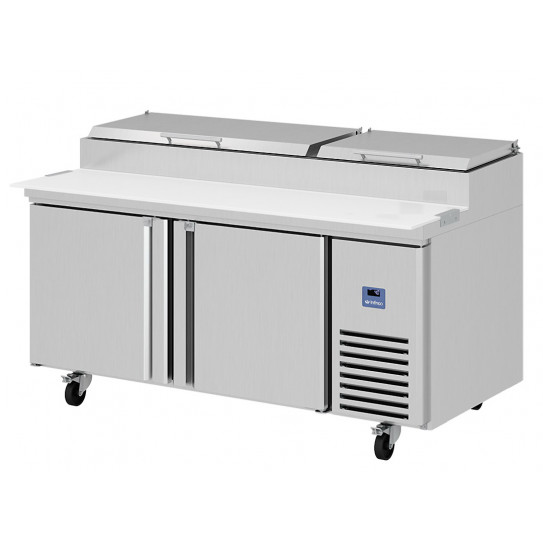 Table pizza L1710 x P 845 2 portes + roulettes. Garantie 2 ans - Ligne américaine MR67EN INFRICO