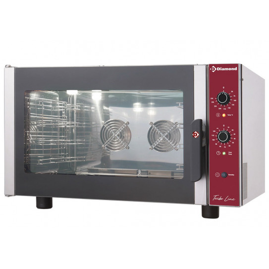 Four électrique à convection 6,5kW triphasé 4 niveaux GN1/1 + Humidificateur CGE11-P Diamond
