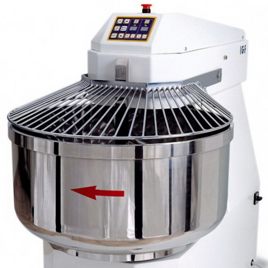 Pétrin spirale 90L 2 vitesses pour 40 à 60 kg de pâtes 2500/S60 IGF