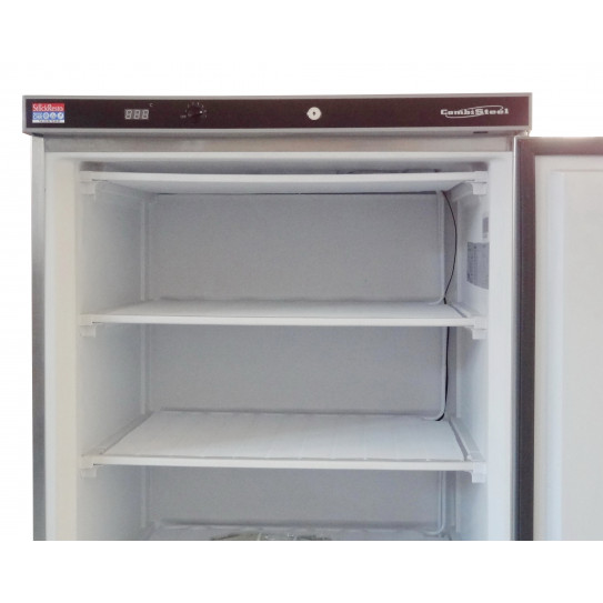 Congélateur vertical 555L inox extérieur vue intérieure grilles fixes - HF600S/S 7450.0575 	