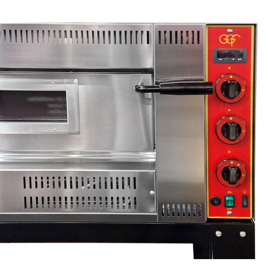 Détail commandes Four à pizza gaz G4/72 Inox GGF 4 pizzas Ø 36 cm