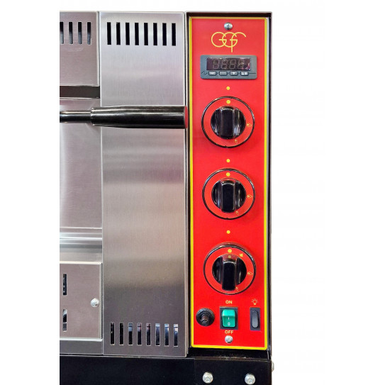 Détail commandes Four à pizza gaz G4/72 Inox GGF 4 pizzas Ø 36 cm