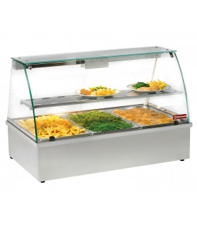 Vitrine chauffante bain-marie 3 x GN1/1 panoramique Diamond VBE-311