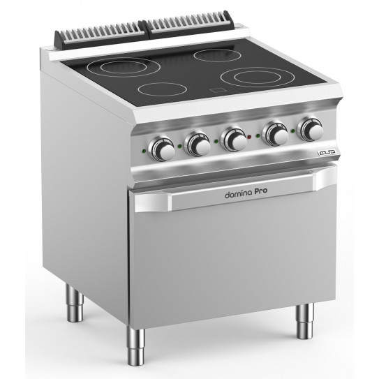 Fourneau 4 plaques de cuisson vitrocéramique sur four DOMINA PRO 700 VC77FE MBM