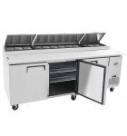 Table préparation pizza 12 bacs GN1/3 inclus gamme américaine MPF8203GR Atosa