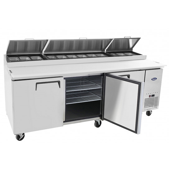 Table préparation pizza 12 bacs GN1/3 inclus gamme américaine MPF8203GR Atosa
