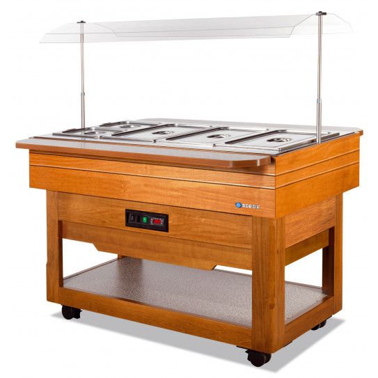 Self buffet chaud +30 +90°C en bois BREAKFAST CALDA SCAIOLA