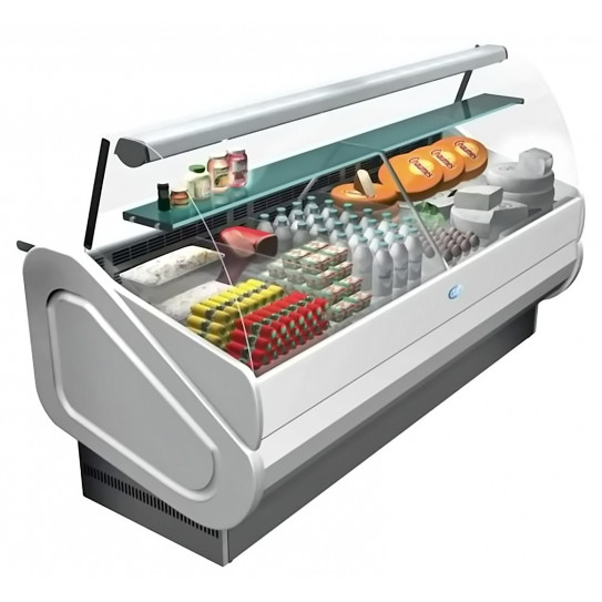 Vitrine réfrigérée horizontale 2 m pour fromage, sandwichs, charcuterie ROMA 200 VB DAP