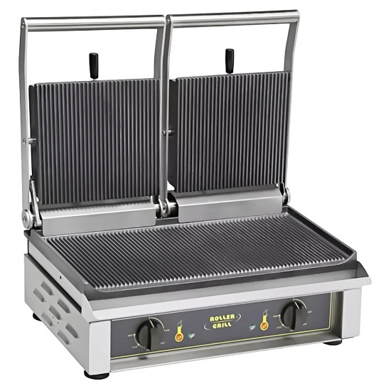 Contact Grill Panini double fonte Rainurée 4 kW Triphasé 380V - MAJESTIC ROLLER GRILL