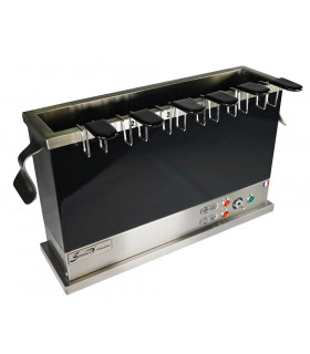 Cuiseur à œufs sofracolor noir et inox 6 paniers Sofraca 25002N