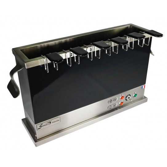 Cuiseur à œufs sofracolor noir et inox 6 paniers Sofraca 25002N