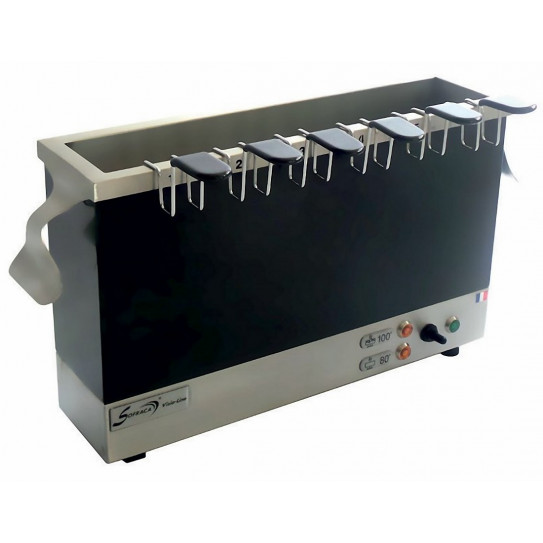 Cuiseur à œufs sofracolor noir et inox 6 paniers Sofraca 25002N