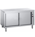 Meuble chauffant inox chauffe-assiettes armoire chauffante 2 portes coulissantes 7452.0002