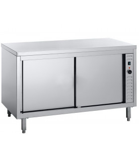 Meuble chauffant inox chauffe-assiettes armoire chauffante 2 portes coulissantes THWSR126