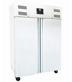 Armoire froide réfrigérée positive Blanche 1200L GN2/1 -2ºC/+8ºC - 2 porte GN1200TNB - L2G