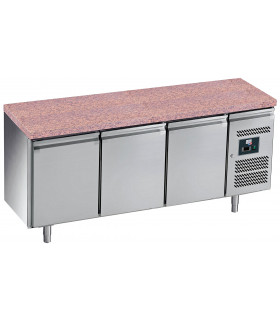 Tour pâtissier inox réfrigéré ventilé dessus granit 3 portes L2020xP800 PA3100TNPZ L2G