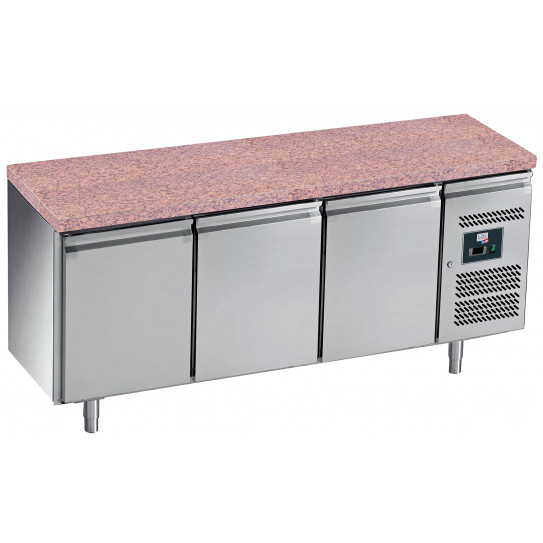 Tour pâtissier inox réfrigéré ventilé dessus granit 3 portes L2020xP800 PA3100TNPZ L2G