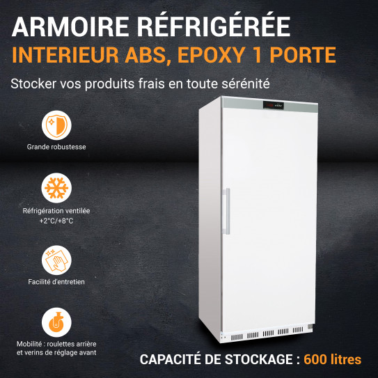 Armoire réfrigérée blanche 600L AW-RC600 L2G