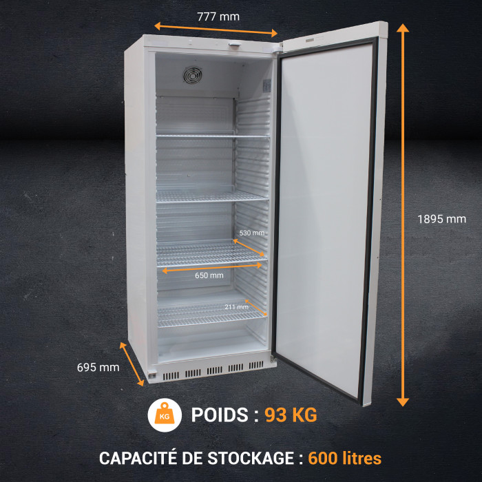 Réfrigérateur 1 porte inox extérieur 130L 7450.0550