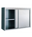 Armoire murale suspendue inox portes coulissantes