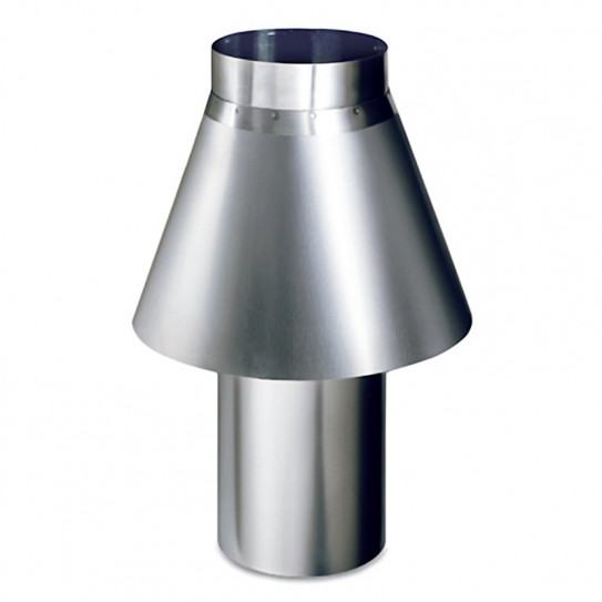 Cheminée contre vent MOD2* : diamètre tube raccord Ø 200 x L 400 x H 640 mm pour four pizza gaz GGF RACCO002