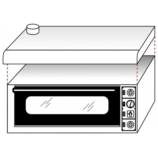 Hotte neutre pour four pizza GAM M6 ou ME6 - CAPM6N